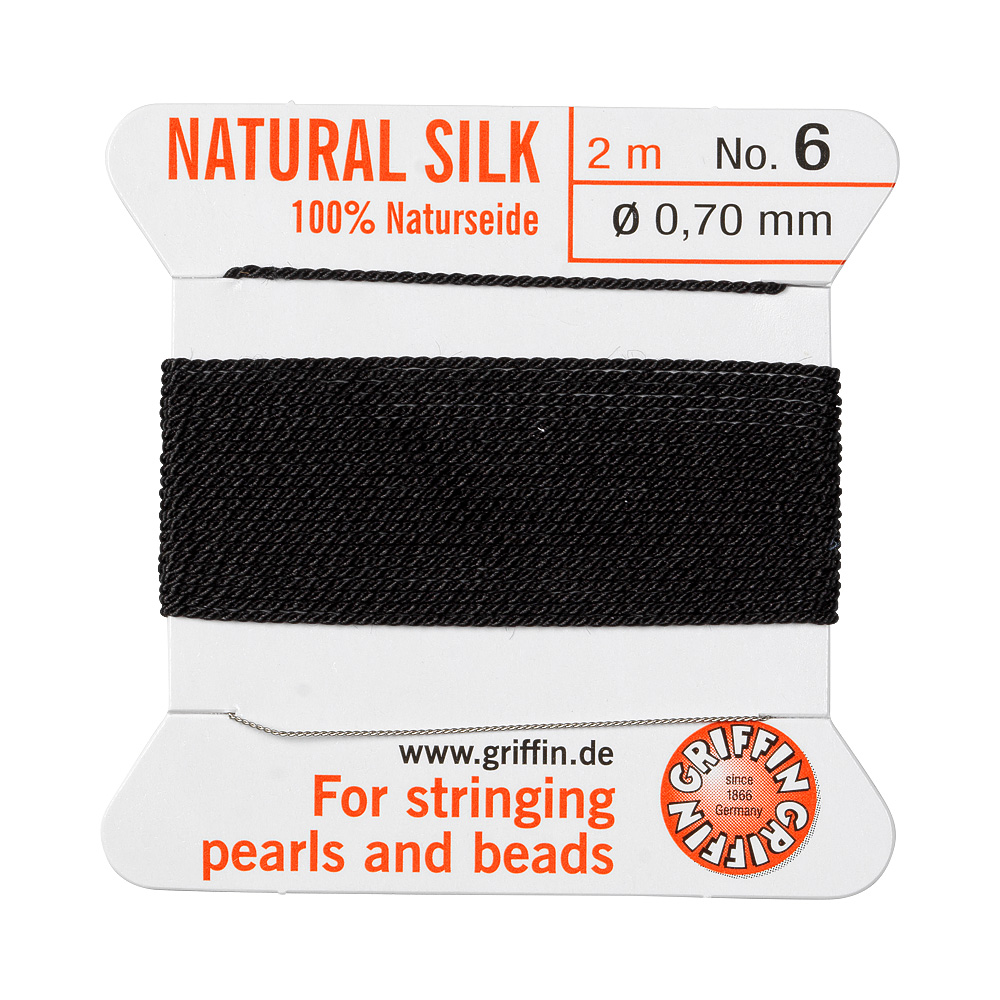 PÄRLSILKE SVART NR 8