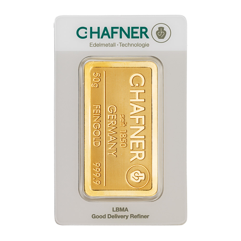 24K GULDTACKA C.HAFNER 50 G