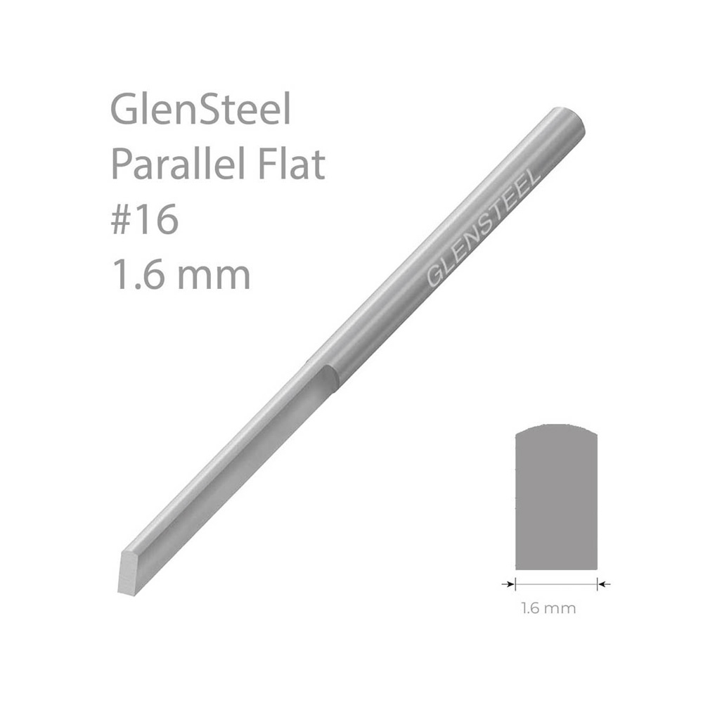 GLENSTEEL® PLAN PARALLELL GRAVYRSTICKEL, #16, 1,6 MM BRED