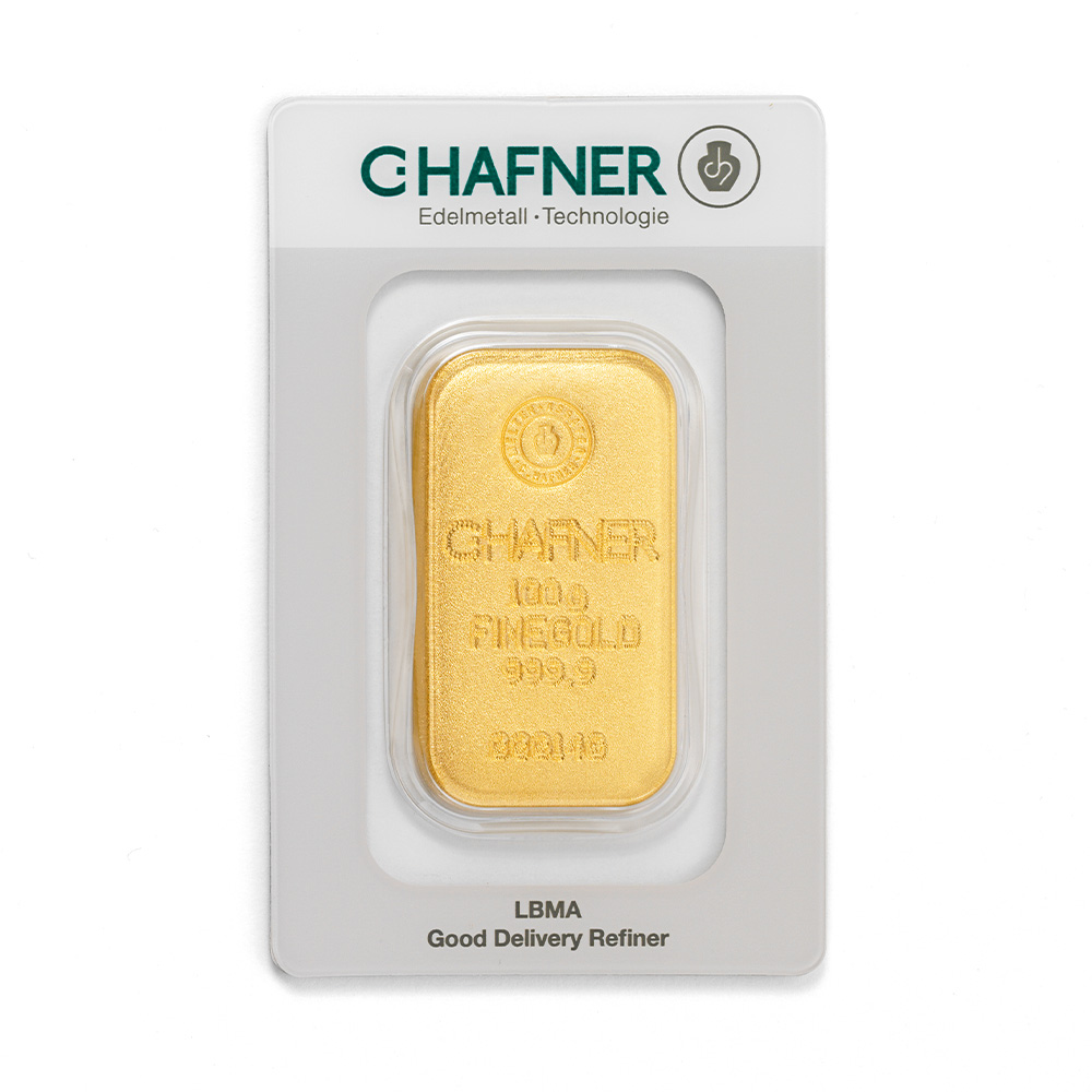 24K GULDTACKA C.HAFNER GJUTEN 100 G