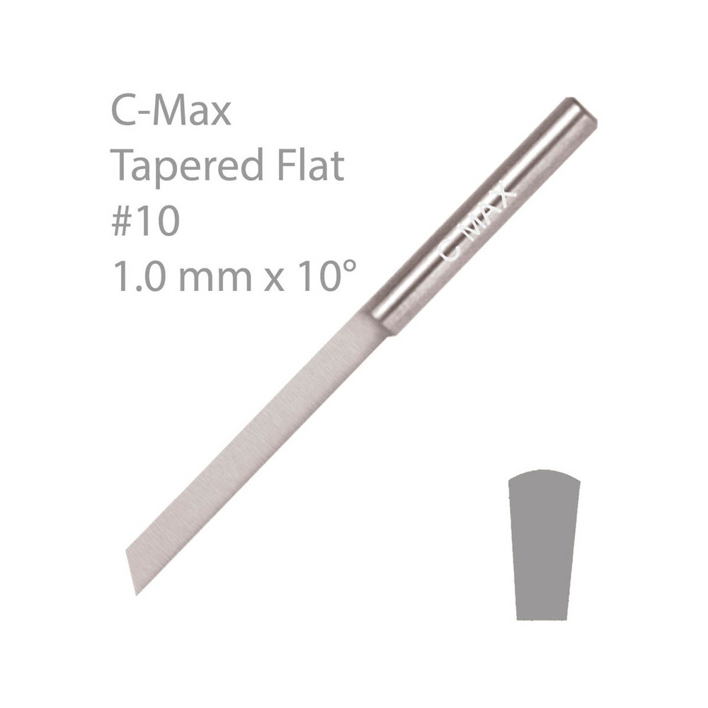 C-MAX® PLAN KONAD GRAVYRSTICKEL, #10, 1,0 MM X 10°