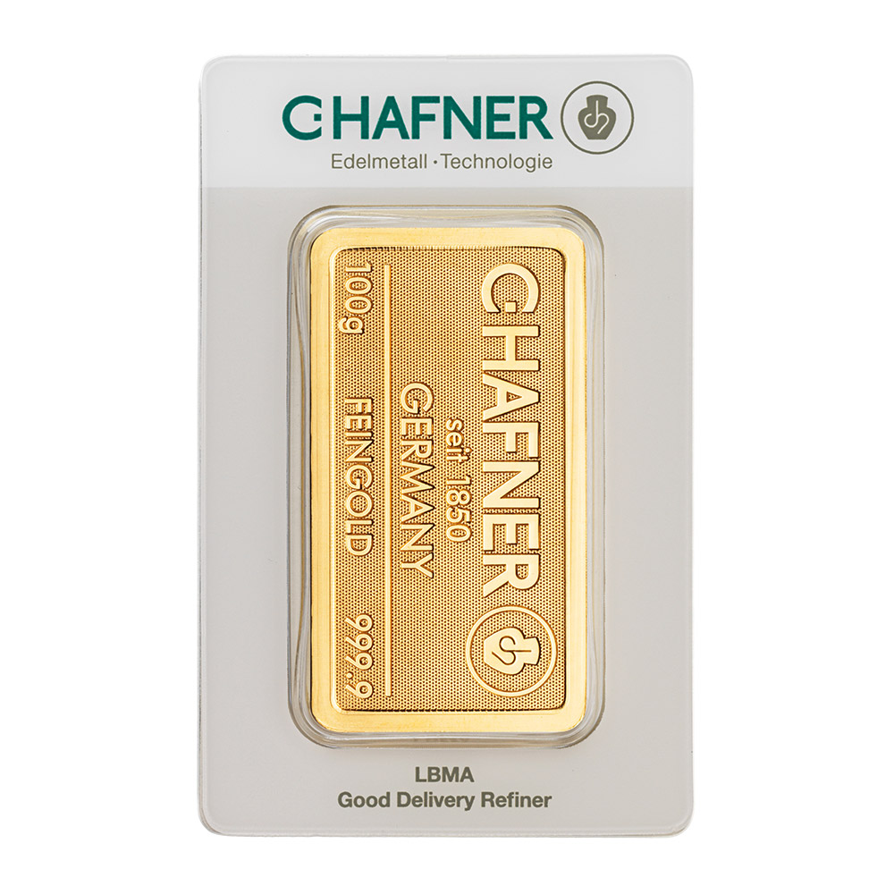 24K GULDTACKA C.HAFNER 100 G