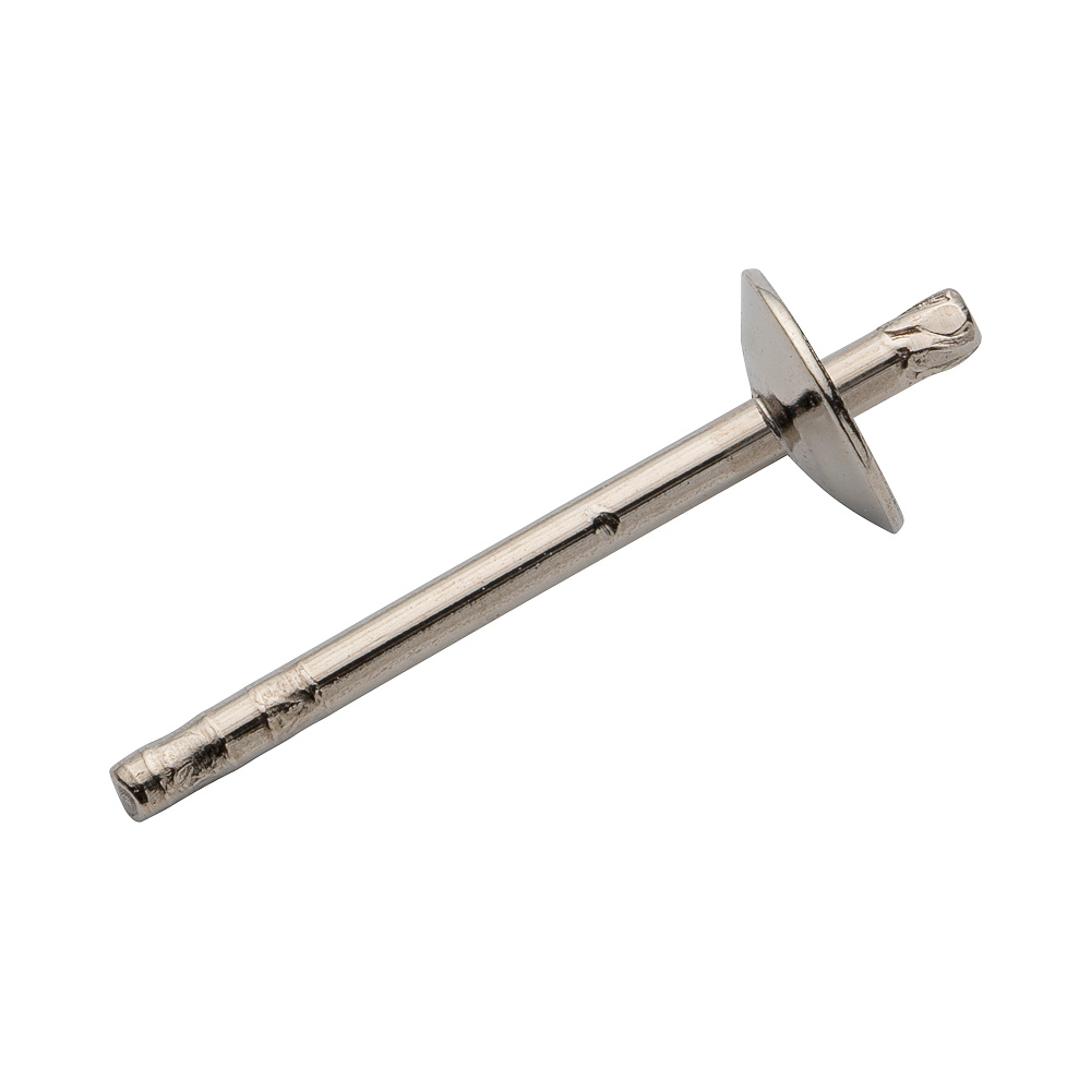 18K VITGULD STIFT PÄRLSKÅL 4 MM