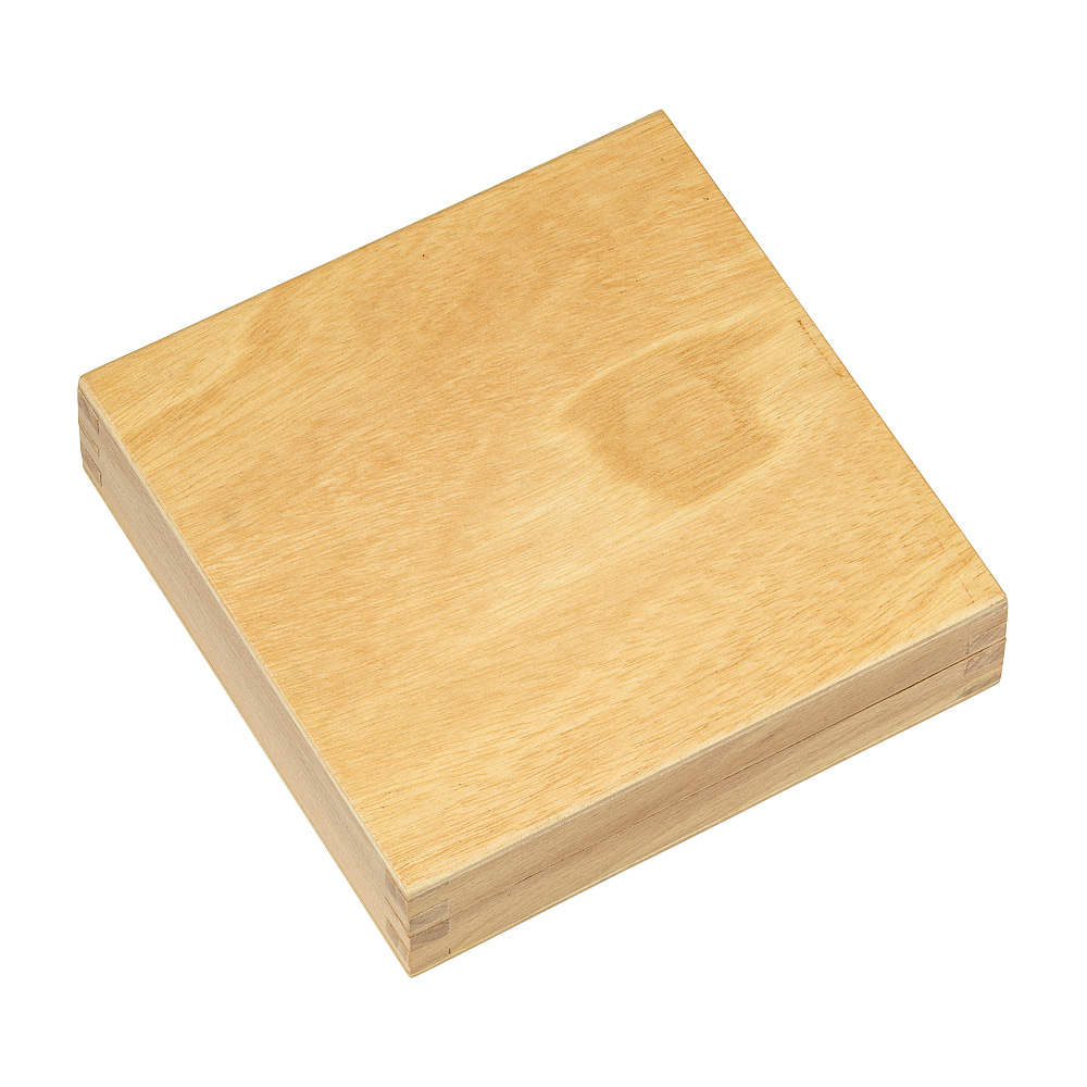 ETUI I LJUST TRÄ FÖR GULDTACKOR 13X13X3,5CM