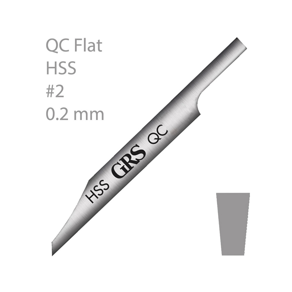 GRAVYRSTICKLAR MED SNABBYTESFUNKTION (QC), GRS, FLAT, HSS-STÅL. #2, 0.