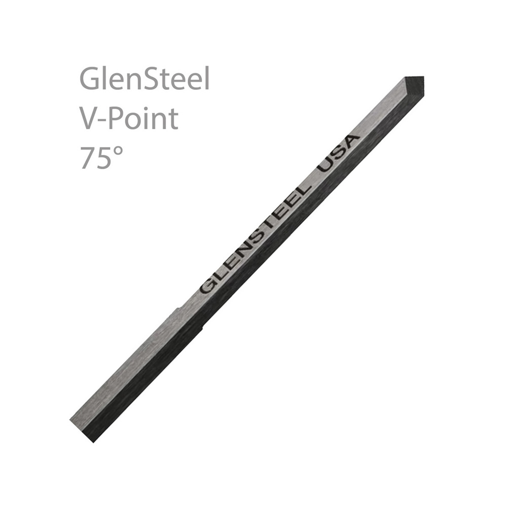 GLENSTEEL® GRAVYRSTICKEL MED V-SPETS 75°