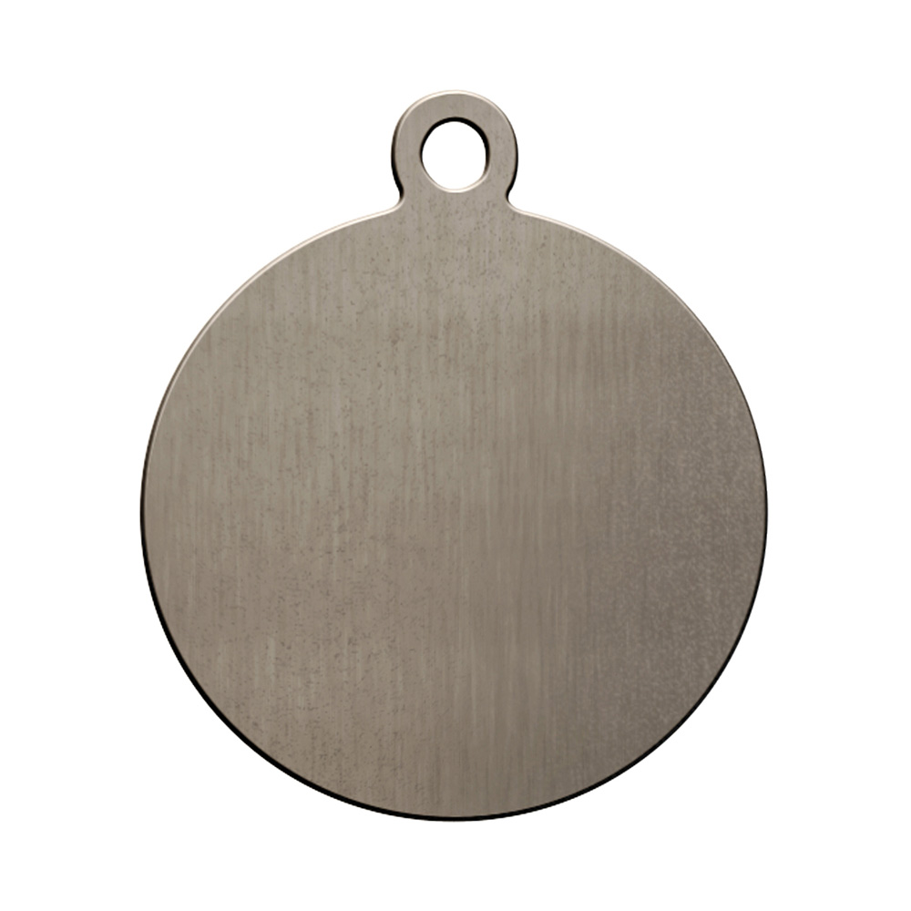 NYCKELRINGAR I MÄSSING OCH NYSILVER, MODELL 4, NYSILVER, RUND