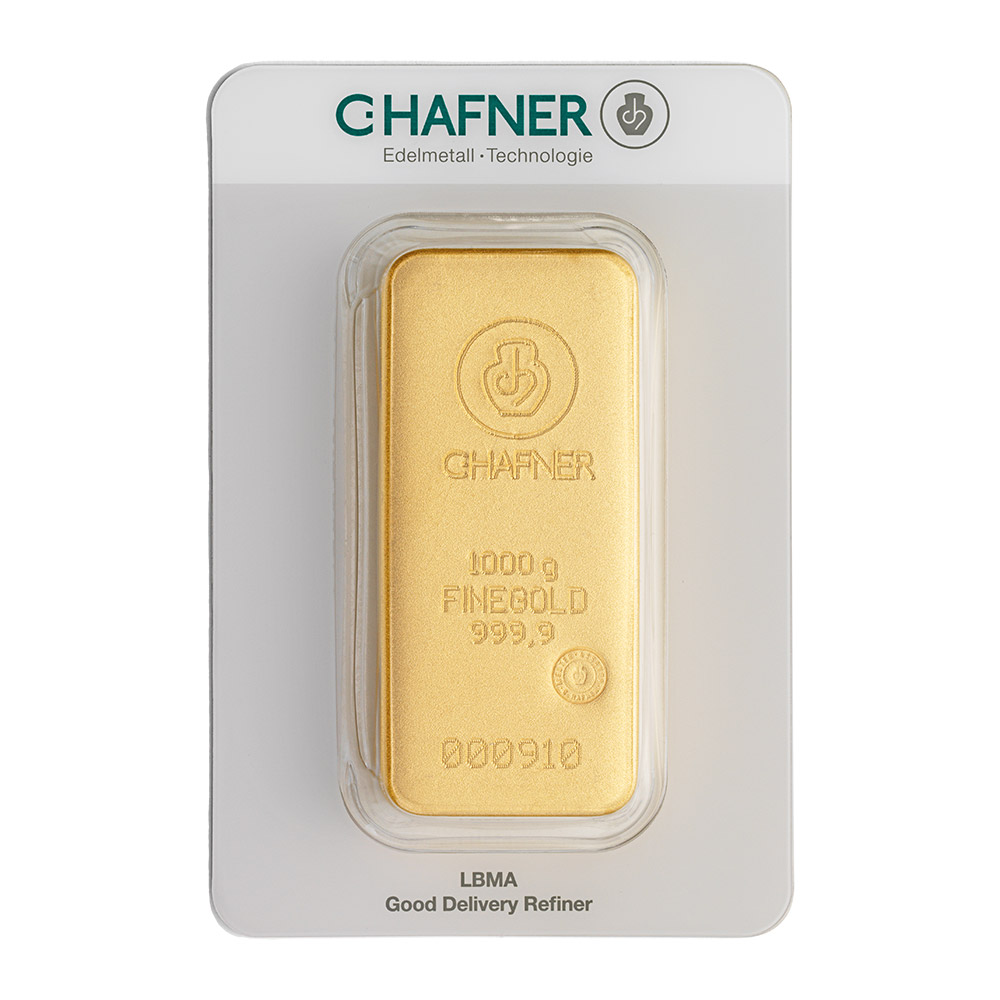 24K GULDTACKA C.HAFNER 1000 G