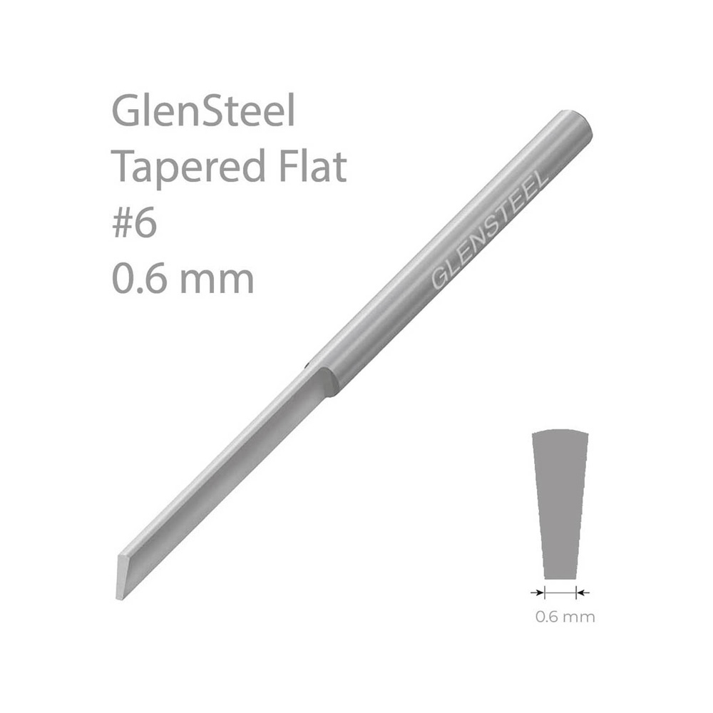 GLENSTEEL® PLAN KONAD GRAVYRSTICKEL, #6, 0,6 MM BRED