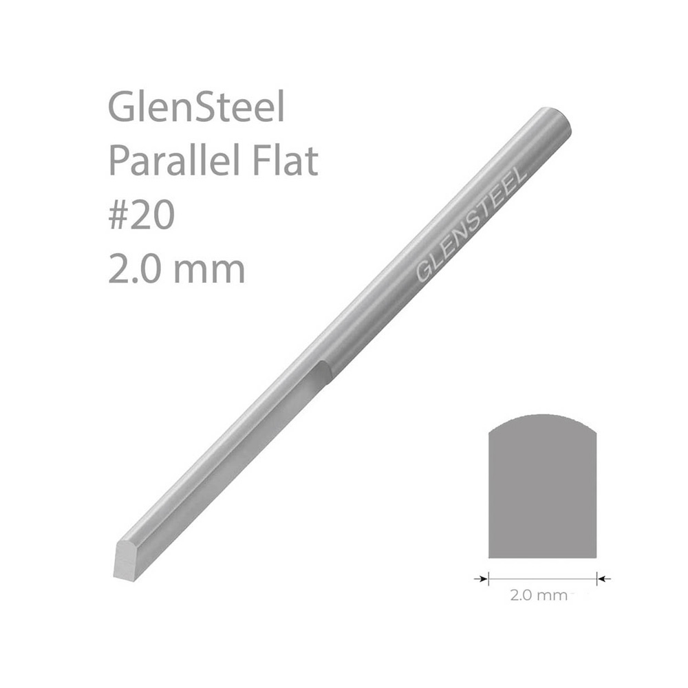 GLENSTEEL® PLAN PARALLELL GRAVYRSTICKEL, #20, 2,0 MM BRED
