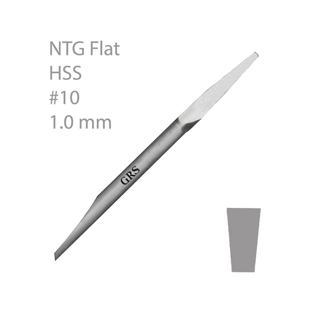 NYA TRADITIONELLA GRAVYRSTICKLAR (NTG), GRS, FLAT, HSS-STÅL. #10, 1.0