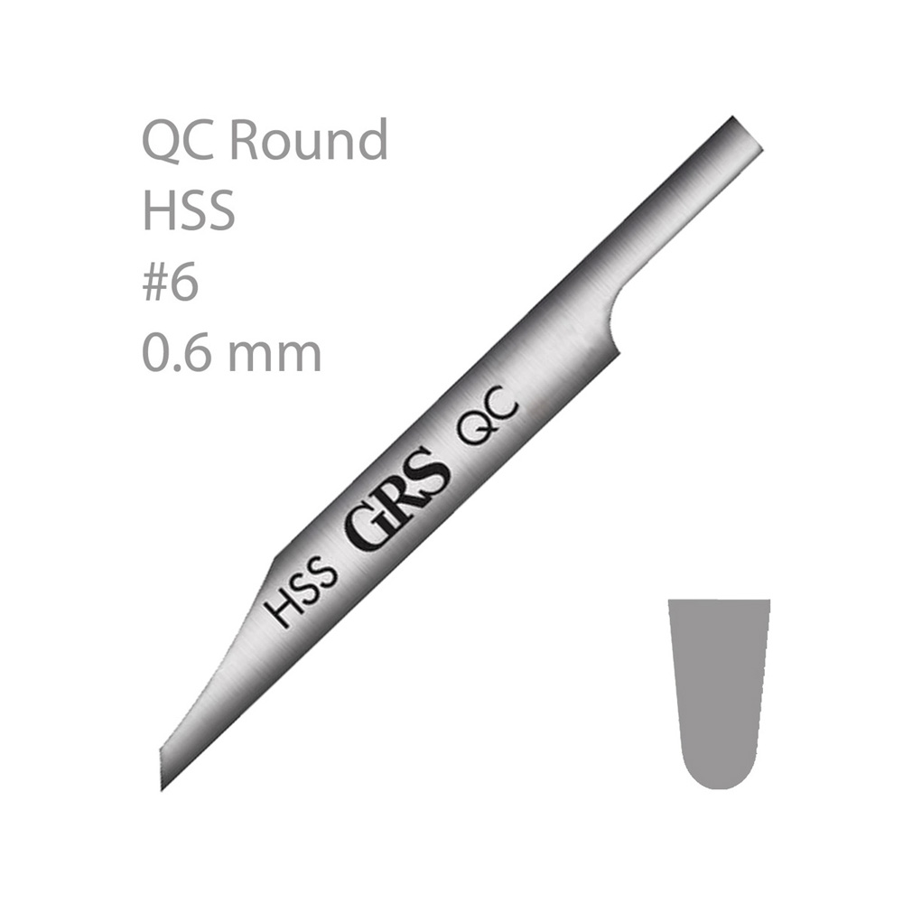 GRAVYRSTICKLAR MED SNABBYTESFUNKTION (QC), GRS, RUND, HSS-STÅL. #6, 0.