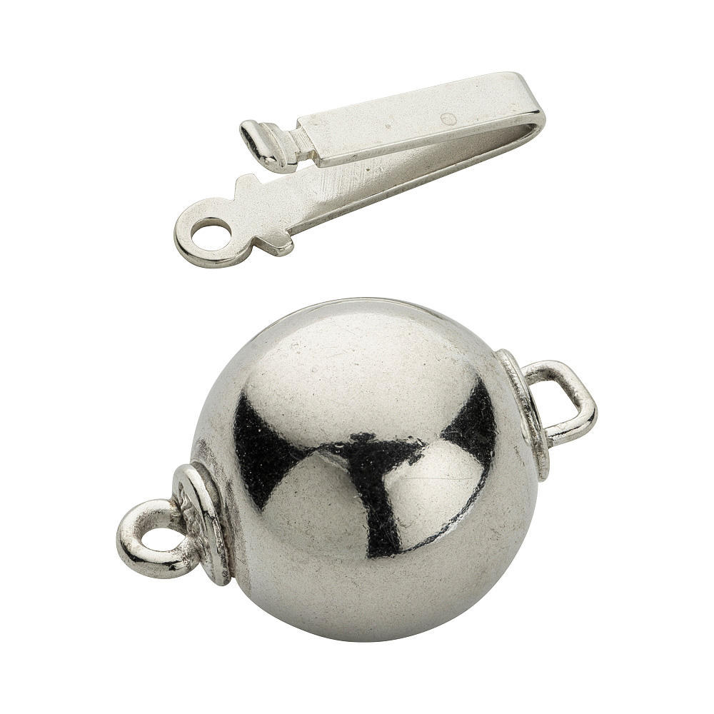 COLLIE LOCK SILVER ROUND 10 MM