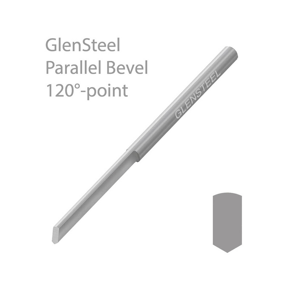 GLENSTEEL® PARALLELL FASETTSTICKEL, 120° SPETS