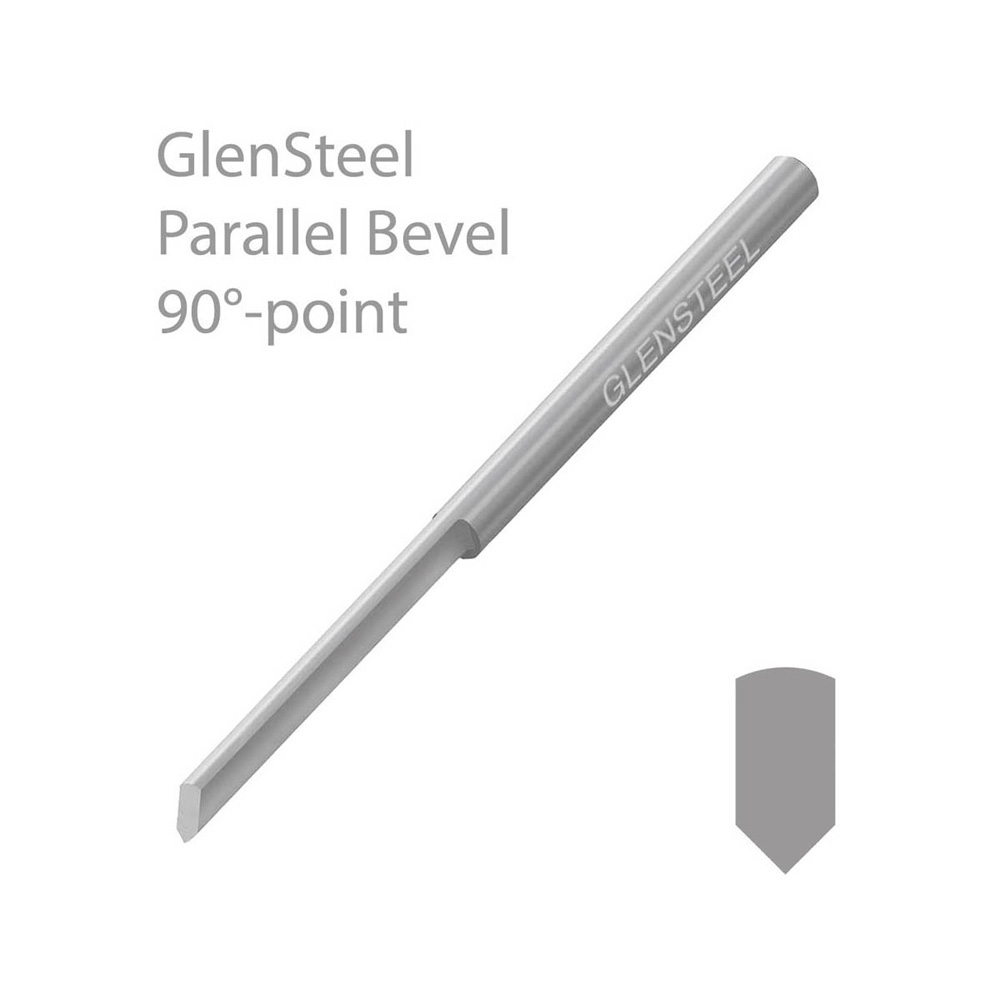 GLENSTEEL® PARALLELL FASETTSTICKEL, 90° SPETS