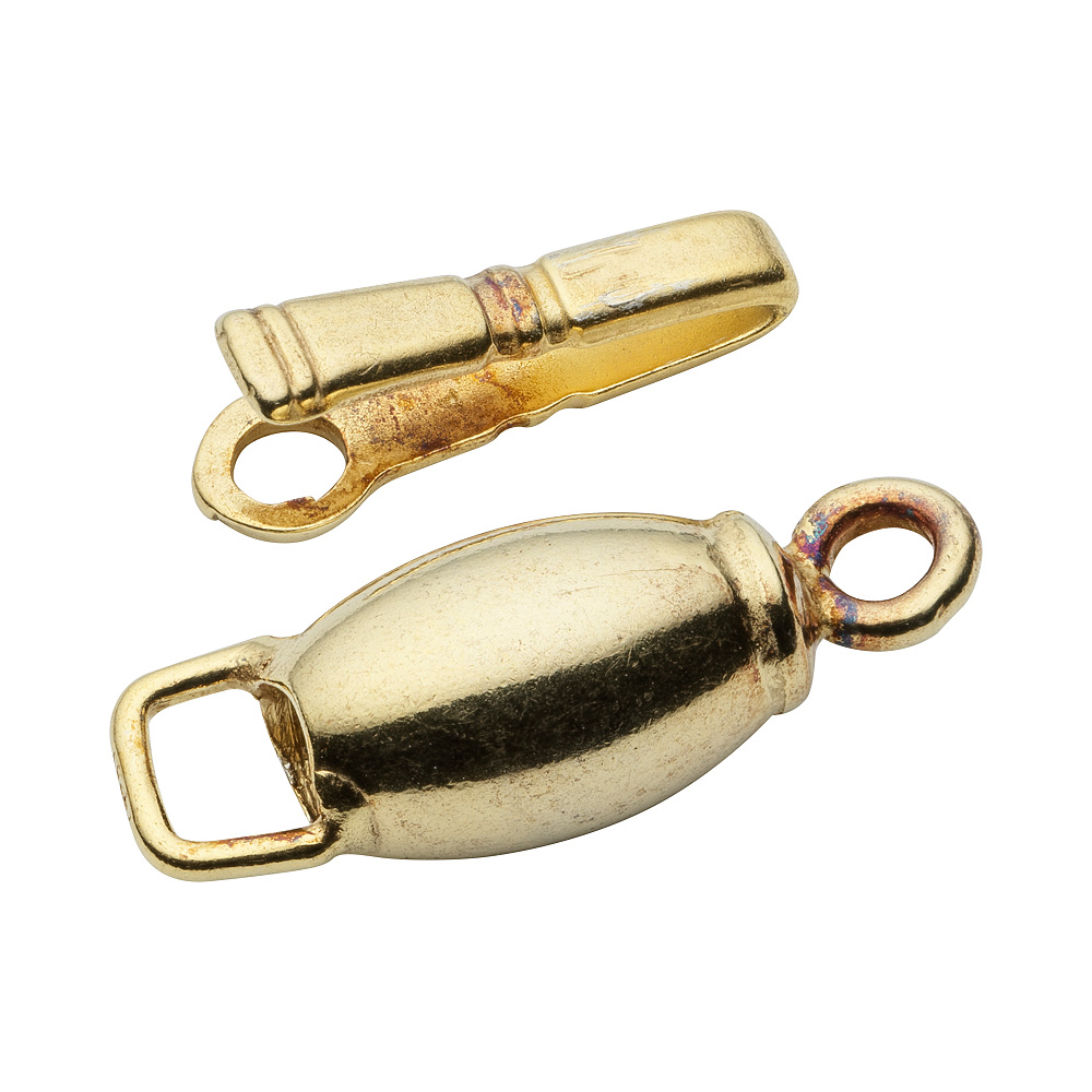 KULLATTU 925 COLLIER-LUKKO. OVAALI 10 X 6 MM
