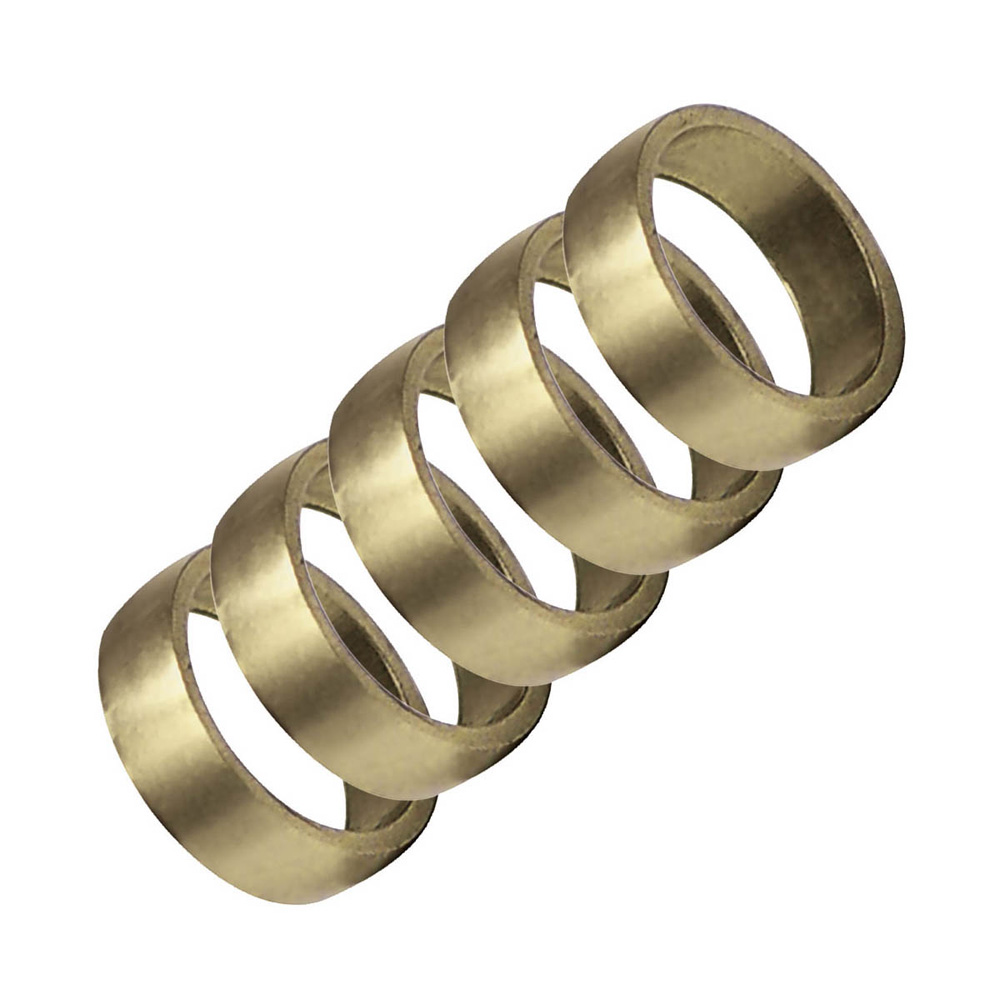 ÖVNINGSRING I MÄSSING, BÖJD, MÄSSINGSRING, 5-PACK, BREDD: 5,6 MM