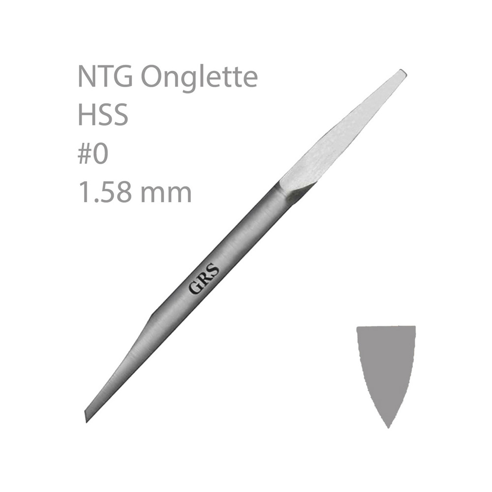 NYA TRADITIONELLA GRAVYRSTICKLAR (NTG), GRS, SPETS, HSS-STÅL. #0, 1.58