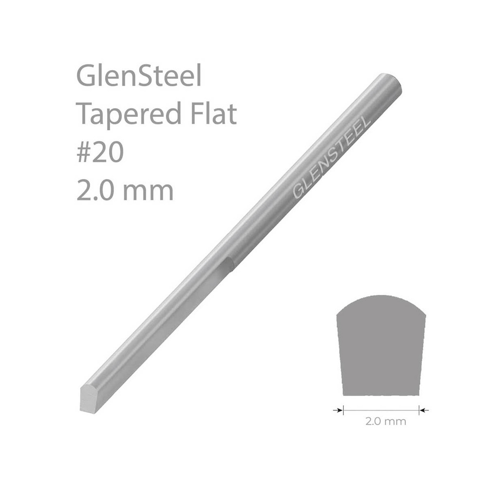 GLENSTEEL® PLAN KONAD GRAVYRSTICKEL, #20, 2,0 MM BRED