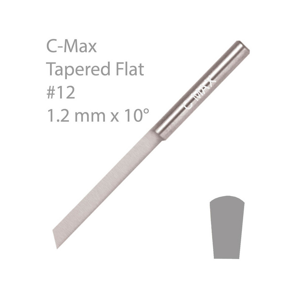C-MAX® PLAN KONAD GRAVYRSTICKEL, #12, 1,2 MM X 10°