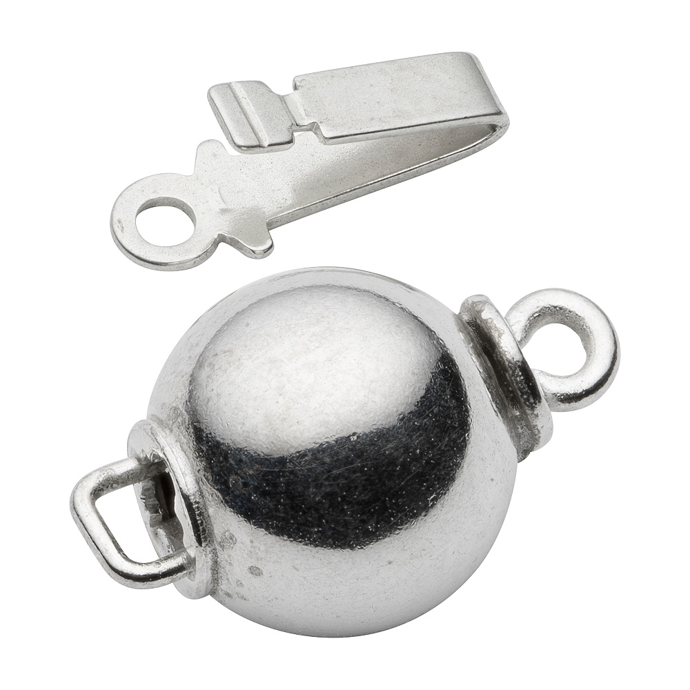 COLLIE LOCK SILVER ROUND 8 MM