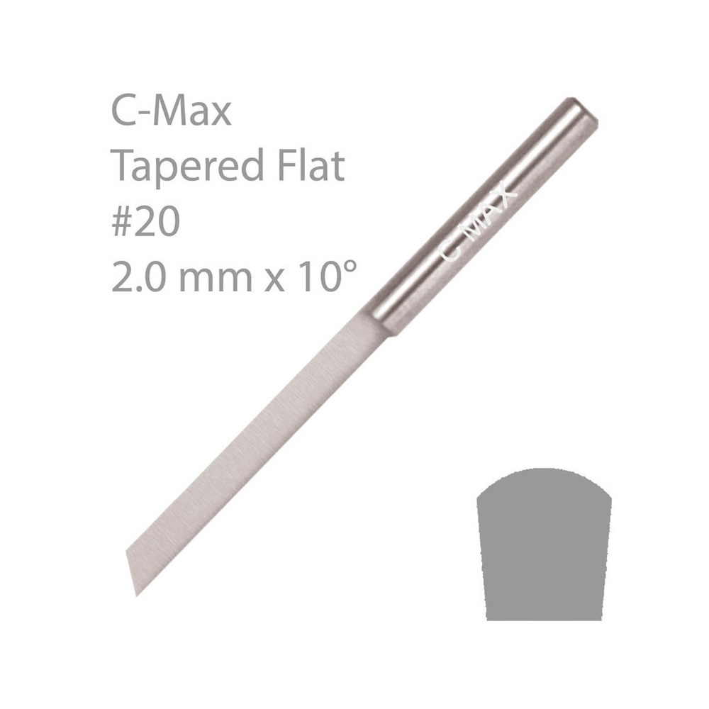 C-MAX® PLAN KONAD GRAVYRSTICKEL, #20, 2,0 MM X 10°