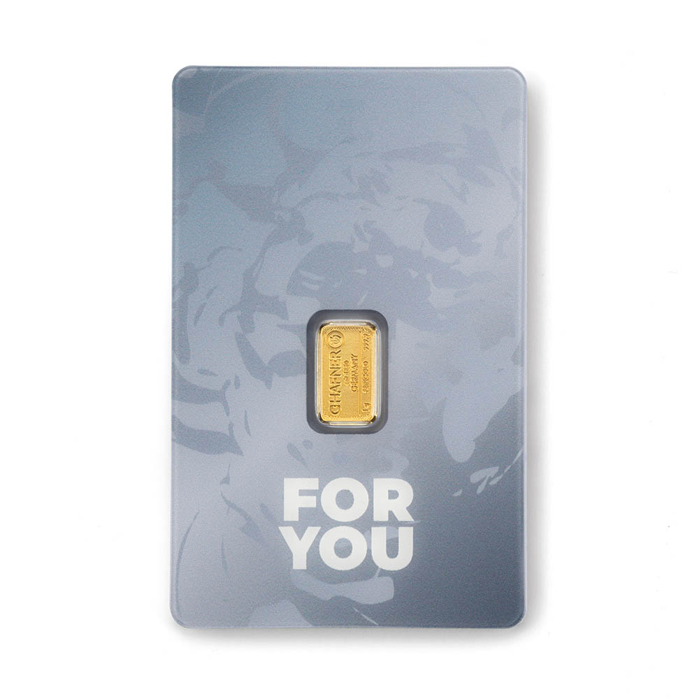 24K GULDTACKA C.HAFNER 1 G FOR YOU BLUE