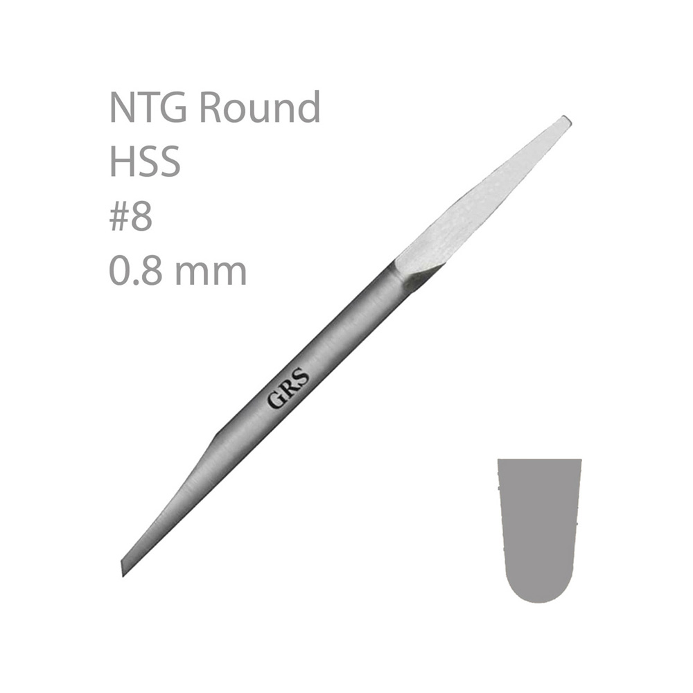 NYA TRADITIONELLA GRAVYRSTICKLAR (NTG), GRS, RUND, HSS-STÅL. #8, 0.8 M